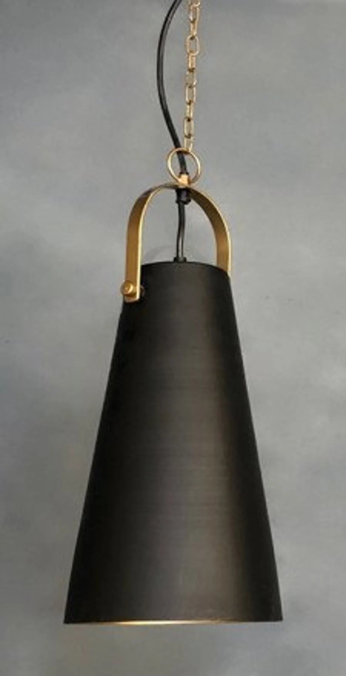 Studio 35 Iron Pendant Light (Black Color& Antique Brass Finish)