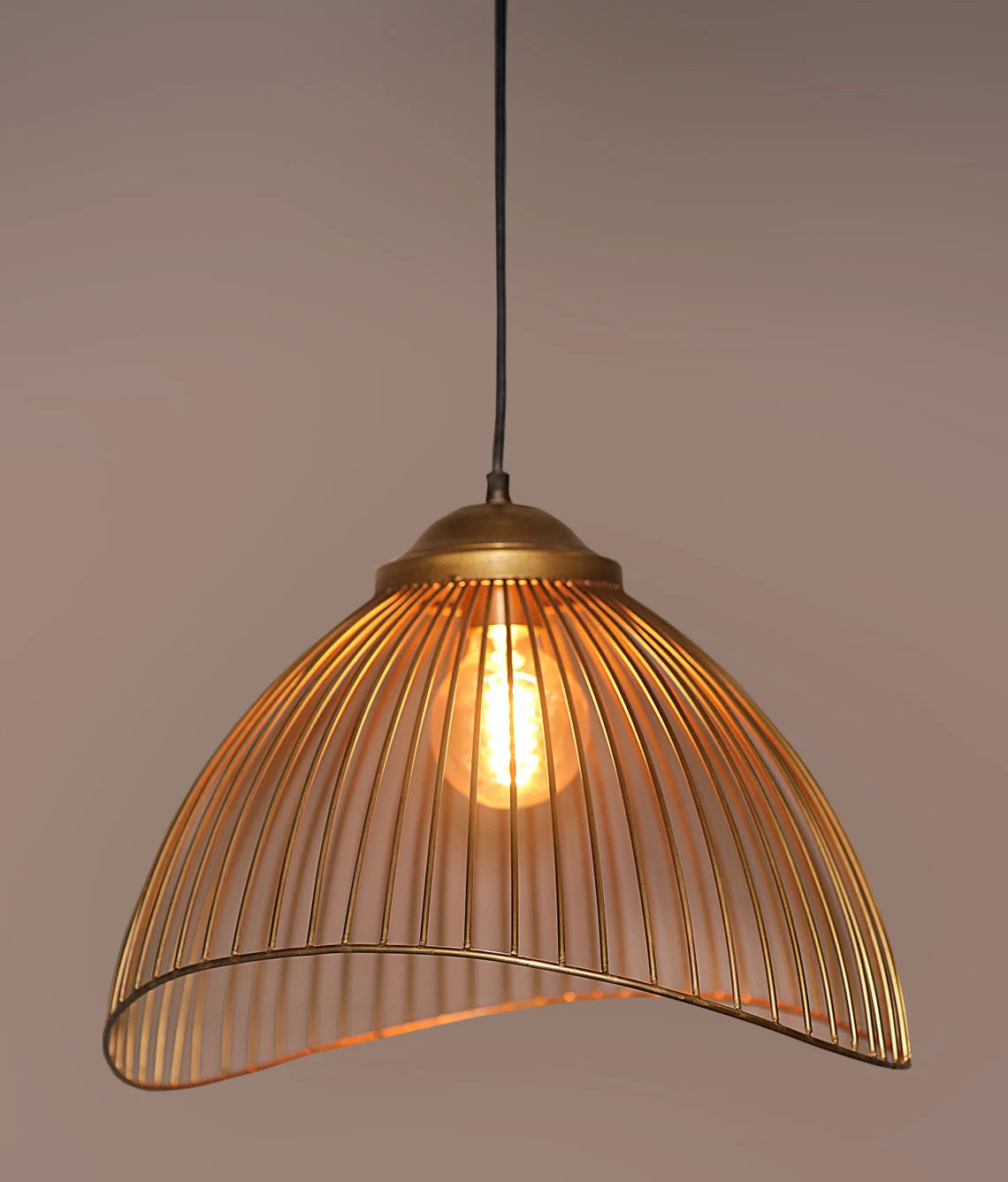 Studio 35 Iron Pendant Light (Antique Gold Finish)