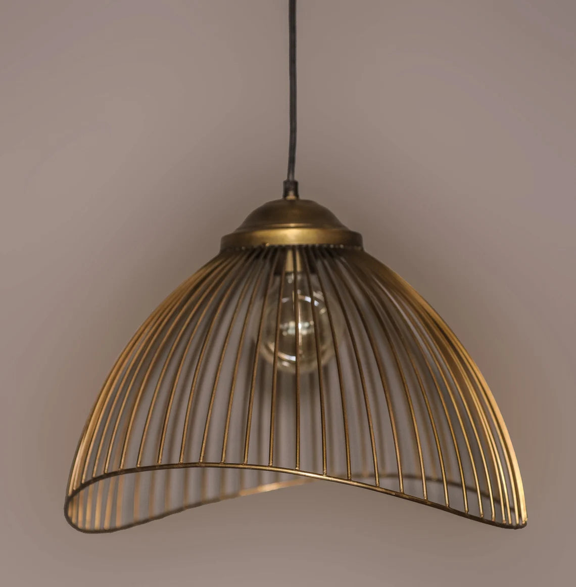 Studio 35 Iron Pendant Light (Antique Gold Finish)