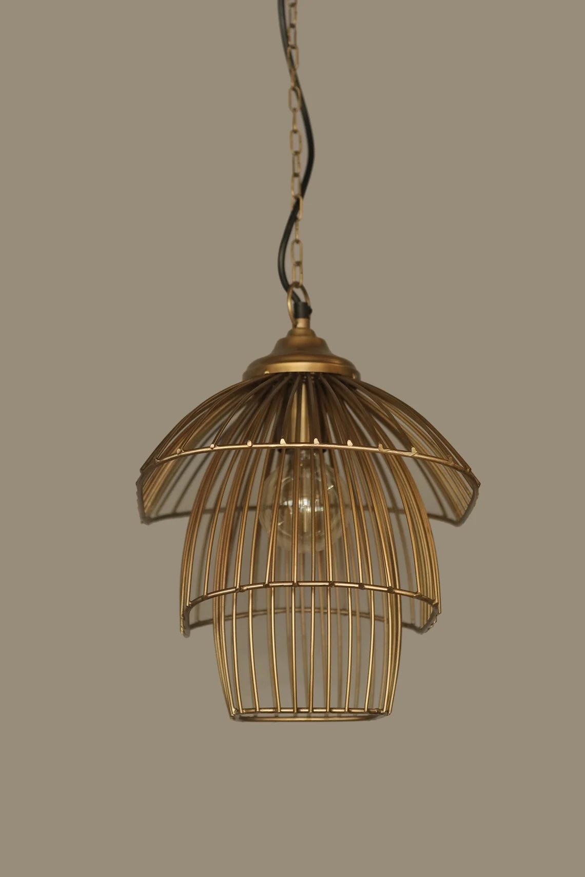 Studio 35 Iron Pendant Light (Antique Brass Finish)