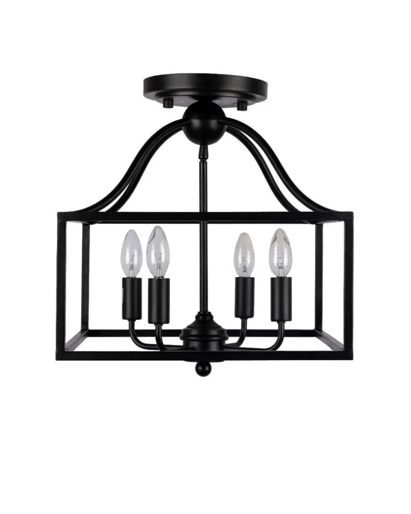 Studio 35 Iron Foyer Chandelier (Black Powder Finish)