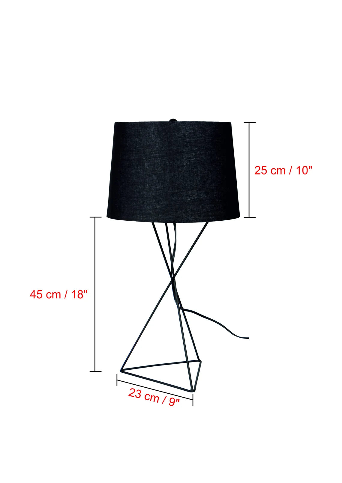 Studio 35 Black Iron Table Lamp ( Black Finish)