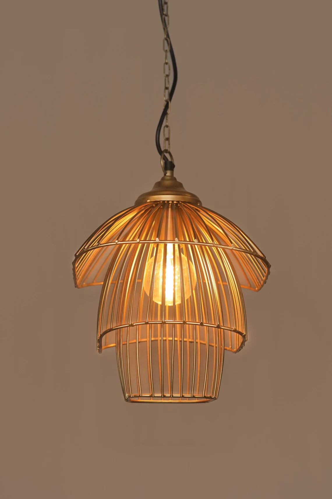 Studio 35 Iron Pendant Light (Antique Brass Finish)