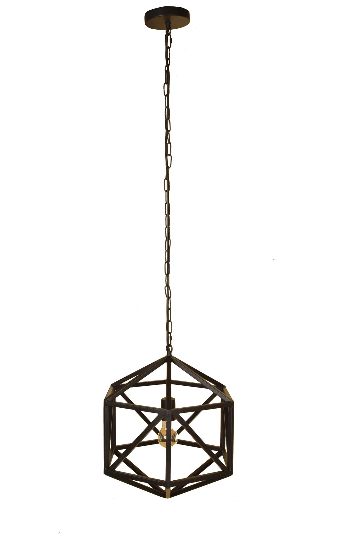 Studio 35 Iron Square Tube Hexa Hanging Light (Bronze and black Finish)