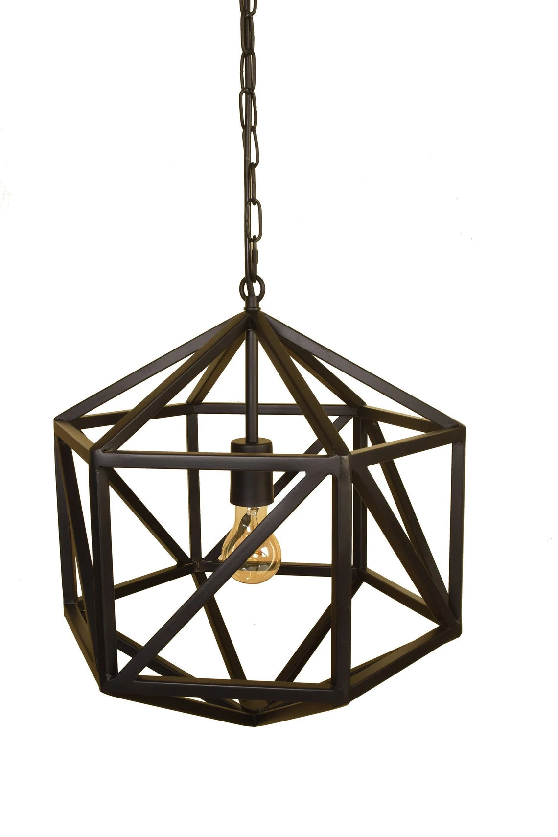 Studio 35 Iron Square Tube Hexa Hanging Light (Bronze and black Finish)