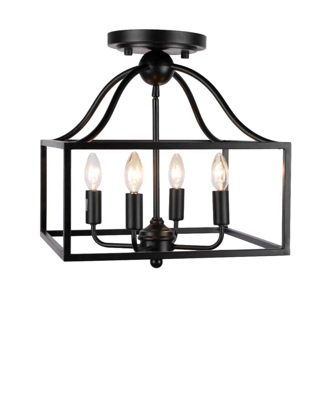 Studio 35 Iron Foyer Chandelier (Black Powder Finish)