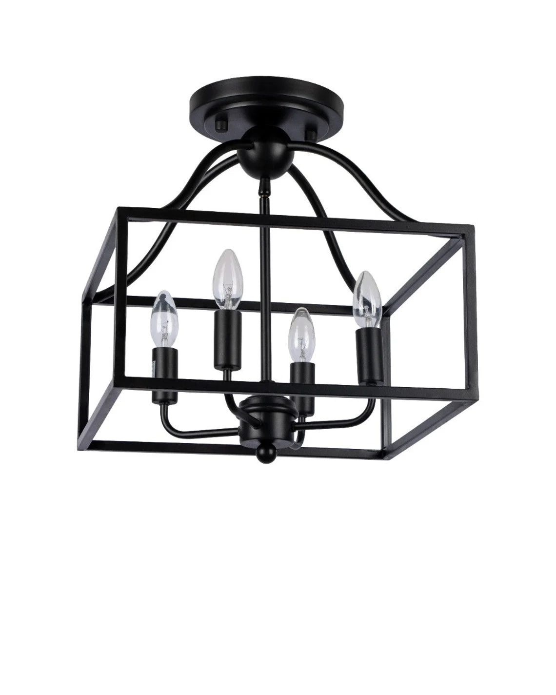 Studio 35 Iron Foyer Chandelier (Black Powder Finish)