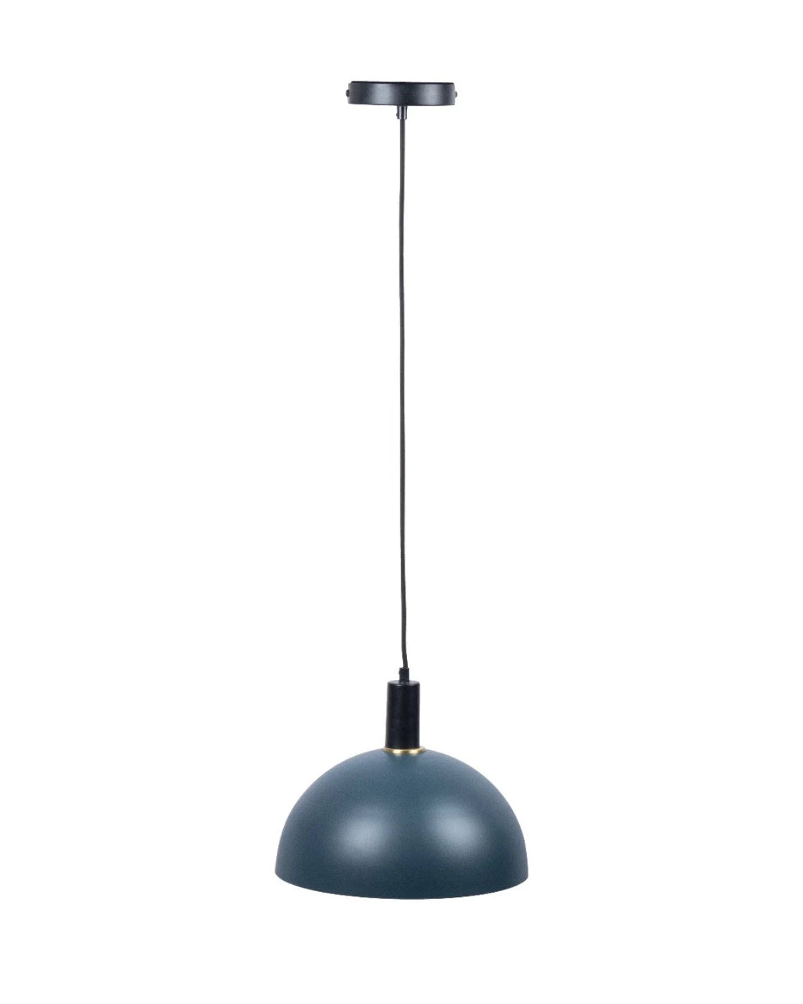 Studio 35 Dark Turquoise Half Bowl Iron Pendant Light