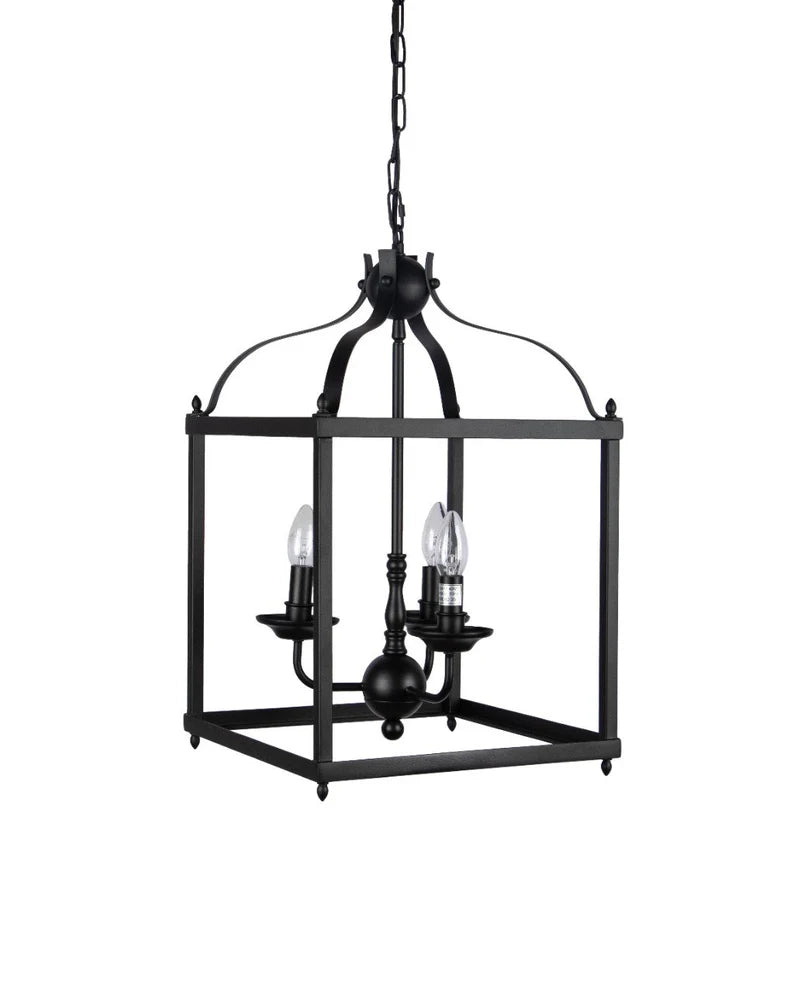 Studio 35 Iron Foyer Chandelier (Black Powder Finish)