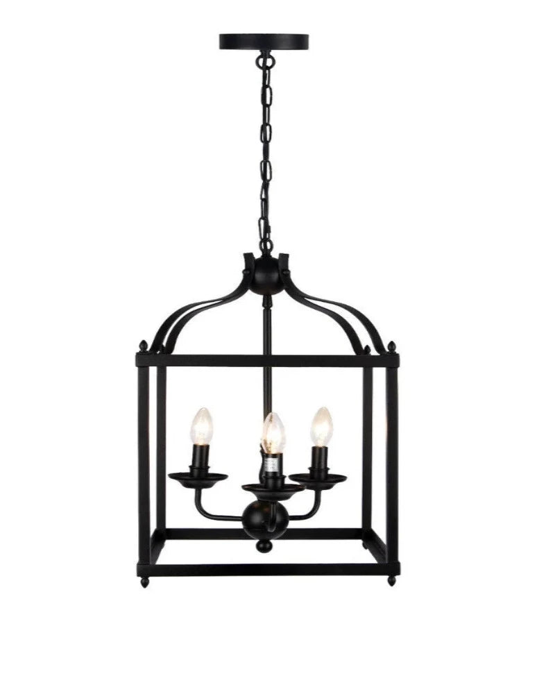 Studio 35 Iron Foyer Chandelier (Black Powder Finish)