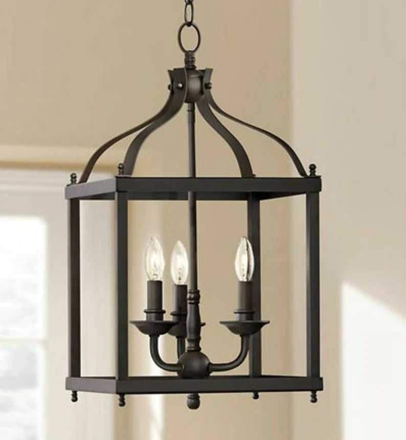 Studio 35 Iron Foyer Chandelier (Black Powder Finish)